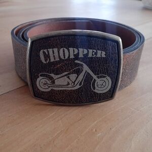 Chopper Genuine Leather Belt Men's XL Brown New